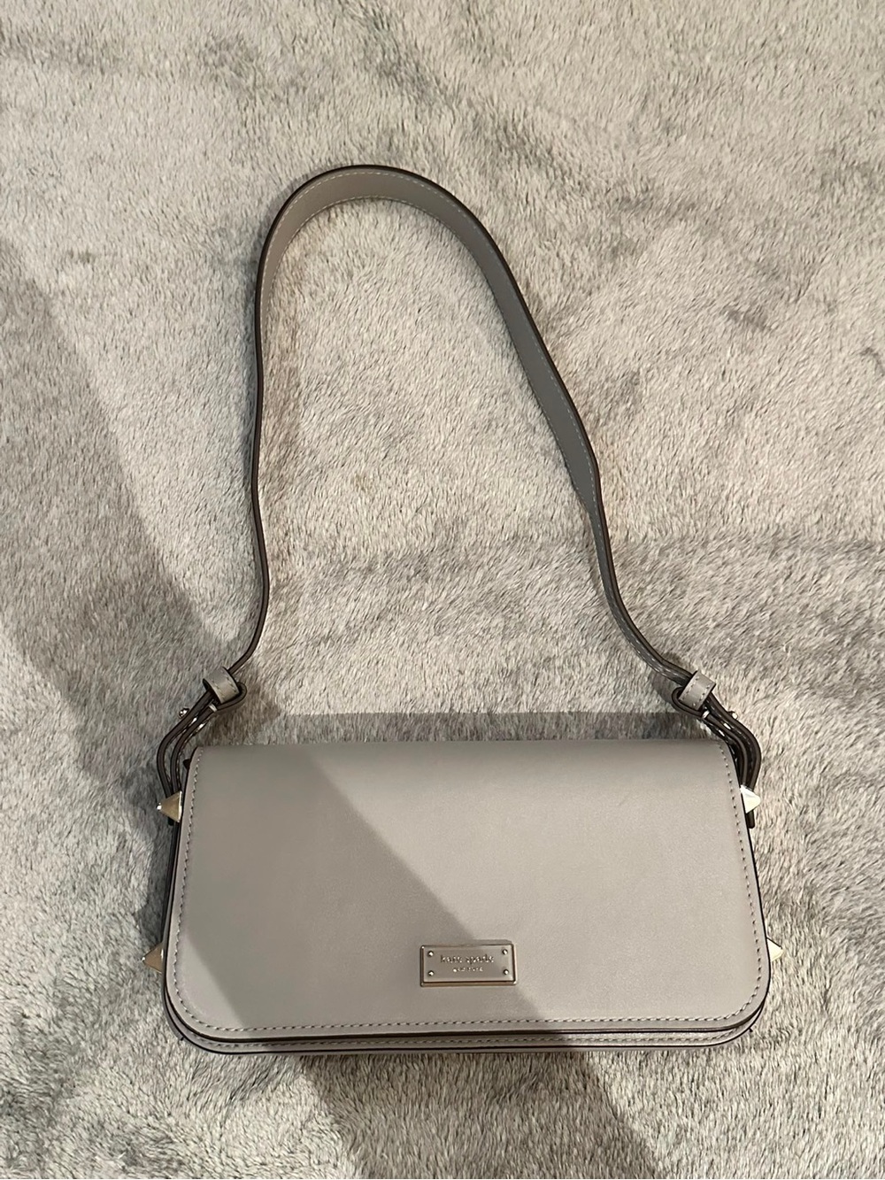 Gray Leather Shoulder Bag - Kate Spade